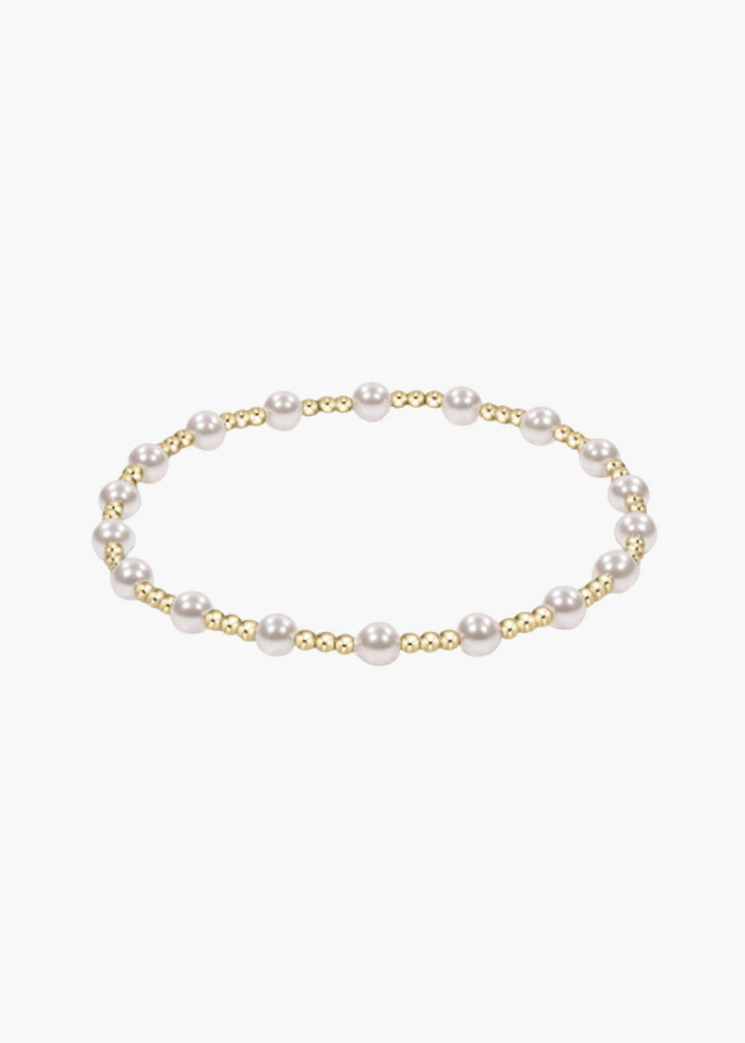 egirl Classic Sincerity Pattern 4mm Bead Bracelet - Pearl