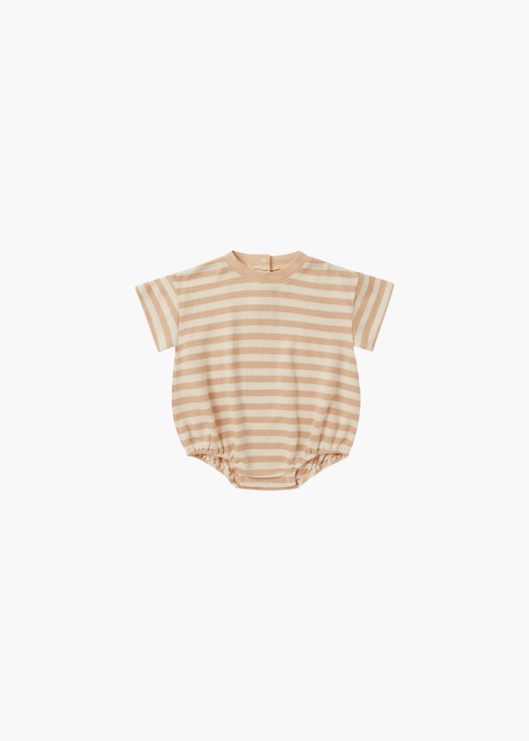 Relaxed Bubble Romper || Apricot Stripe