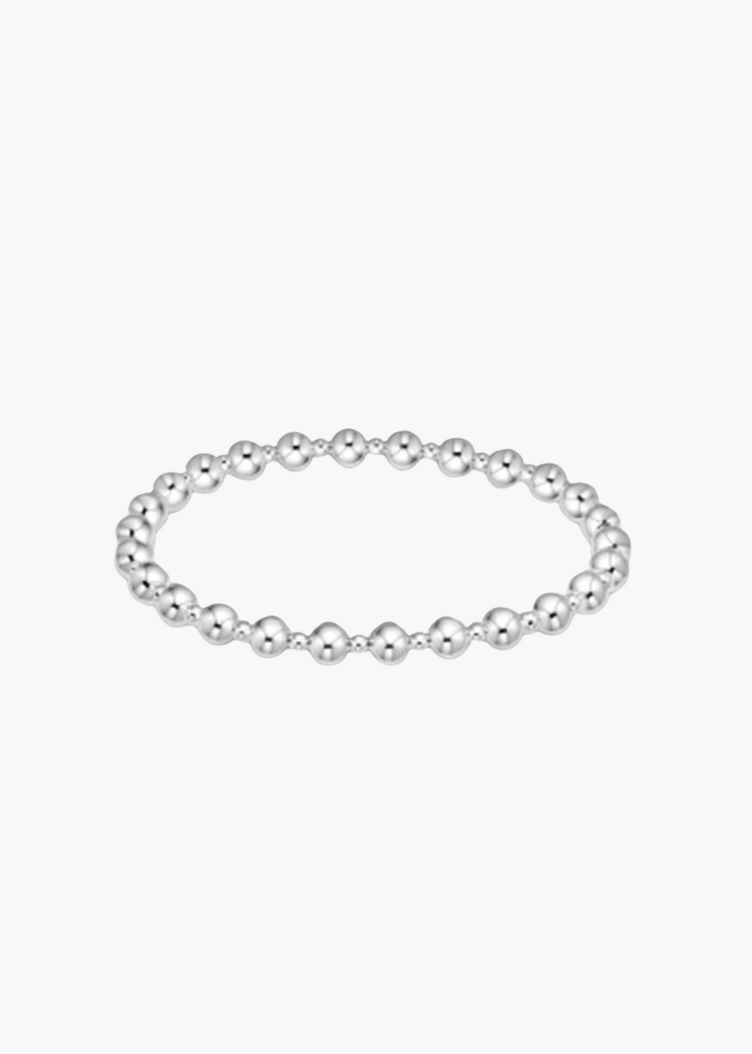 Classic Grateful Pattern 4mm Bead Bracelet - Sterling