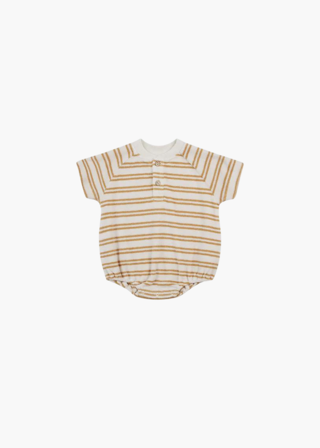 terry henley romper || honey stripe