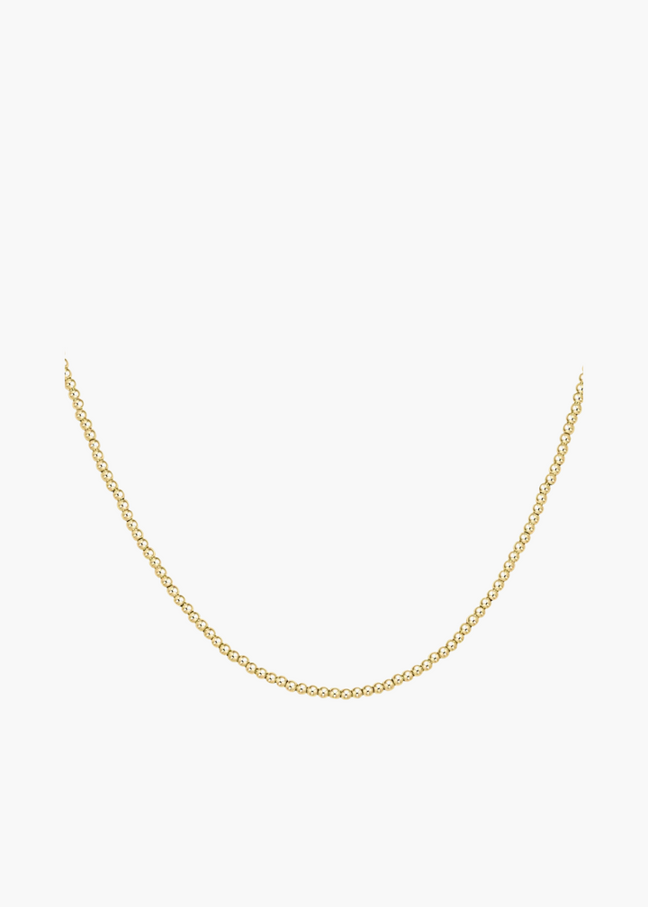 15" Choker Classic Beaded Chain - Gold