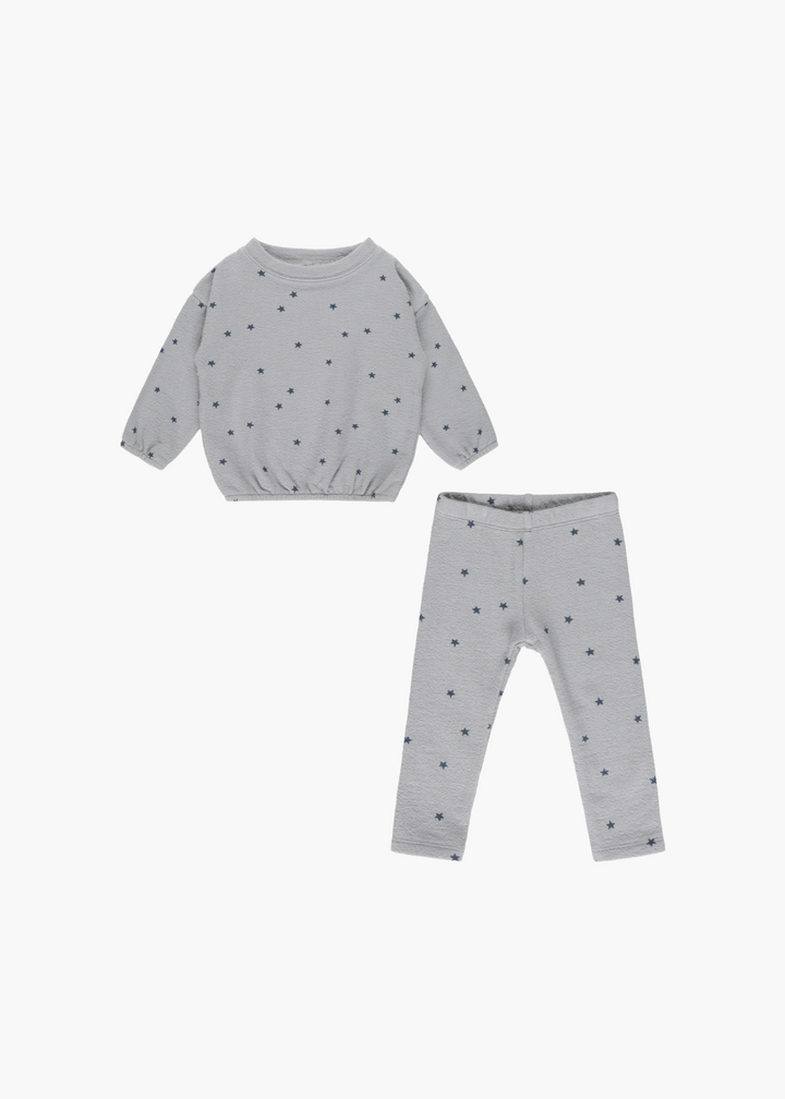 Spongey Knit Set || Blue Stars-FINAL SALE