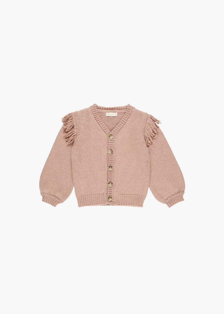 Fringe Cardigan || Rose-FINAL SALE