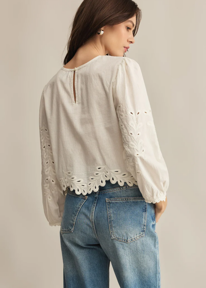 Ambroise Embroidered Linen Top