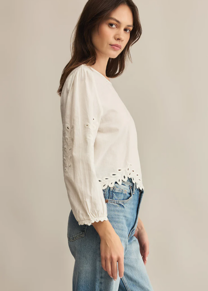 Ambroise Embroidered Linen Top