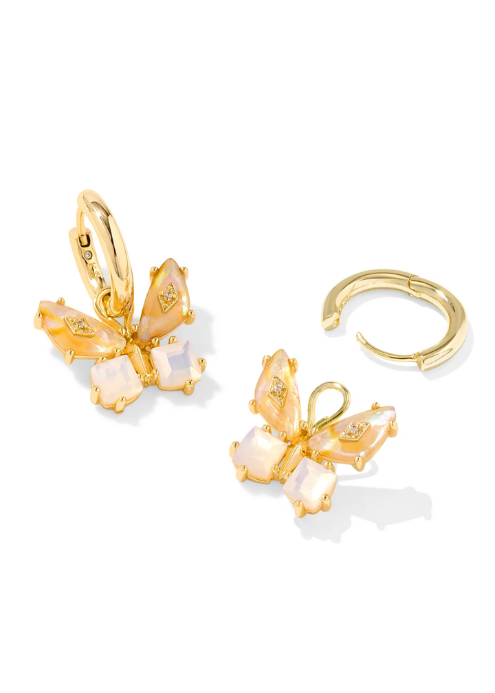 Bianca Butterfly Huggie Earrings