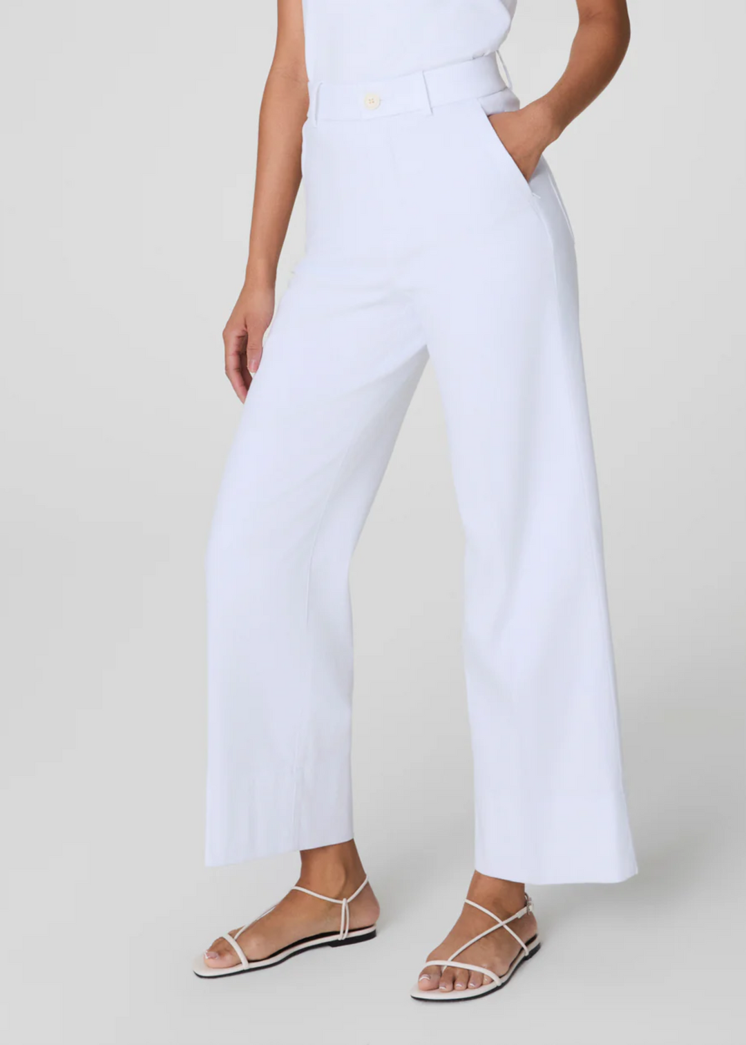 SPANXsupersmooth™ Stretch Twill Cropped Wide Leg Pant