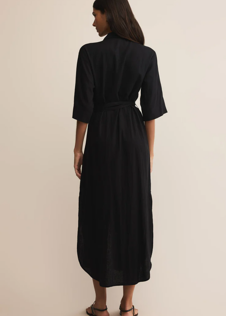 Brise Linen Midi Shirt Dress