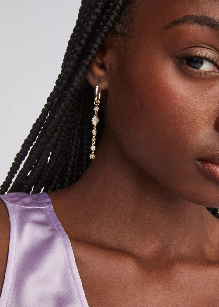 Mini Elisa Abbie Huggie Earrings