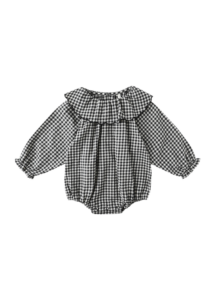 Colette Romper || Black Gingham