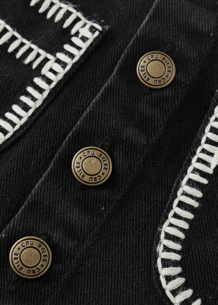 Denver Mini Skirt || Washed Black
