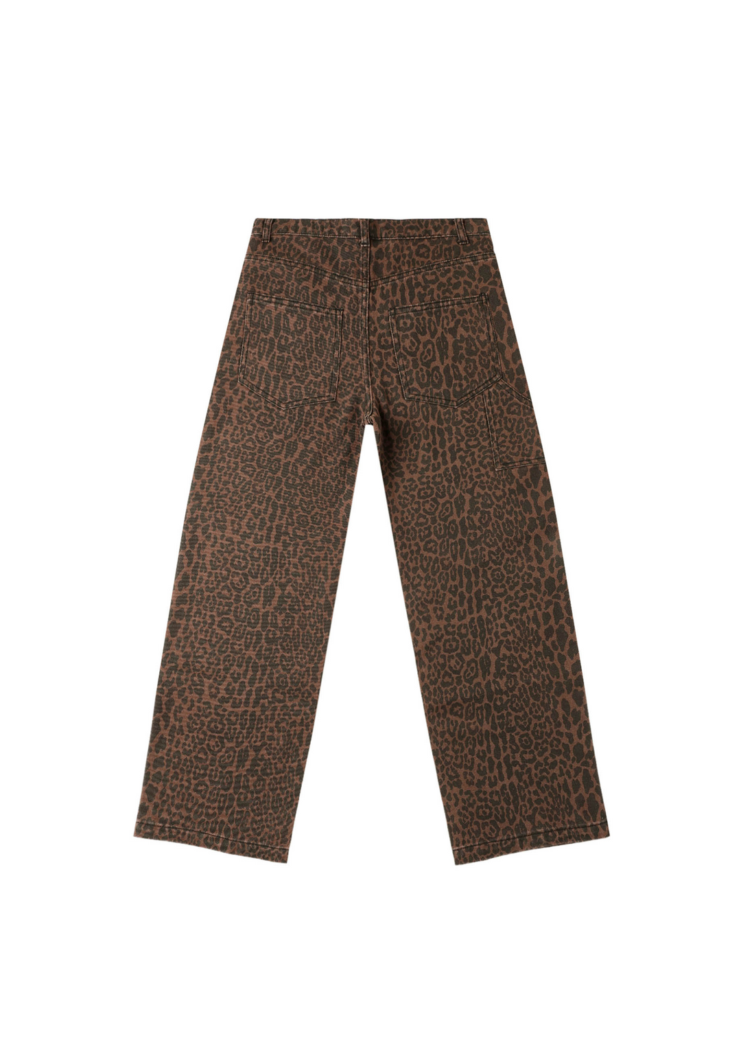 Baggy Wide Leg Denim || Leopard