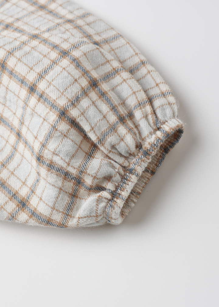 Mia Top + Bloomer Set || Blue Plaid