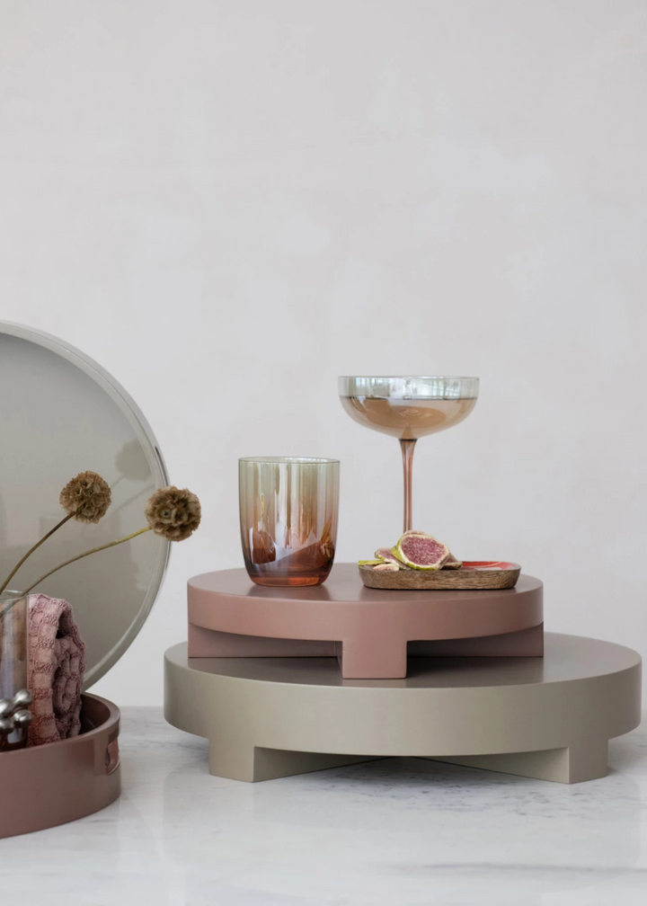 Iridescent Amber Martini, Set of 2