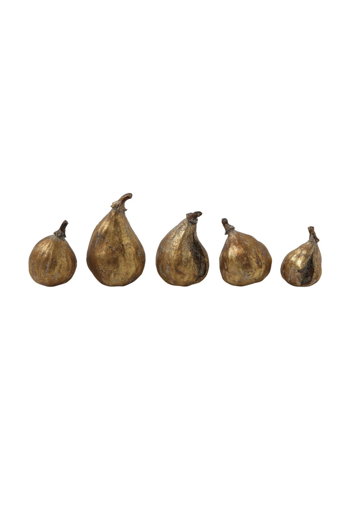 Antique Gold Figs Set of 5