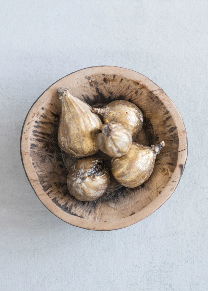 Antique Gold Figs Set of 5