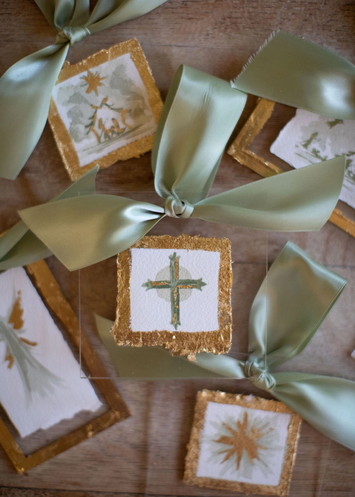 The Cross Watercolor Ornament