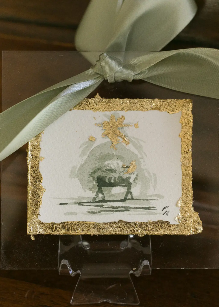The Manger Watercolor Ornament