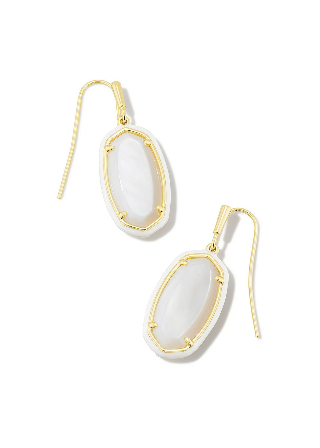 Dani Enamel Frame Drop Earrings