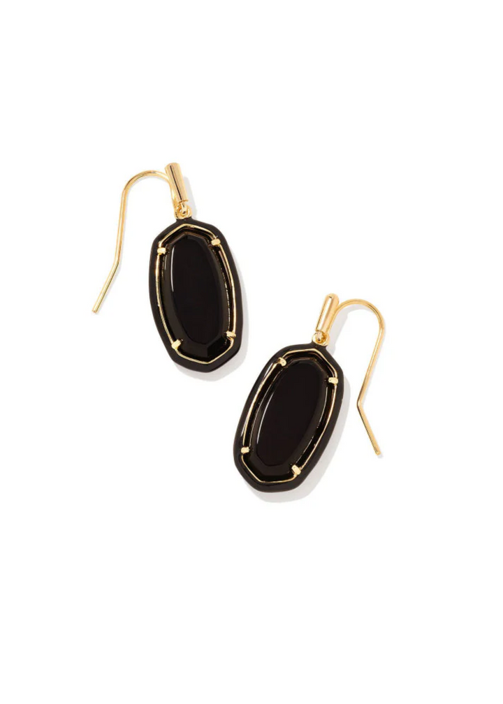 Dani Enamel Frame Drop Earrings