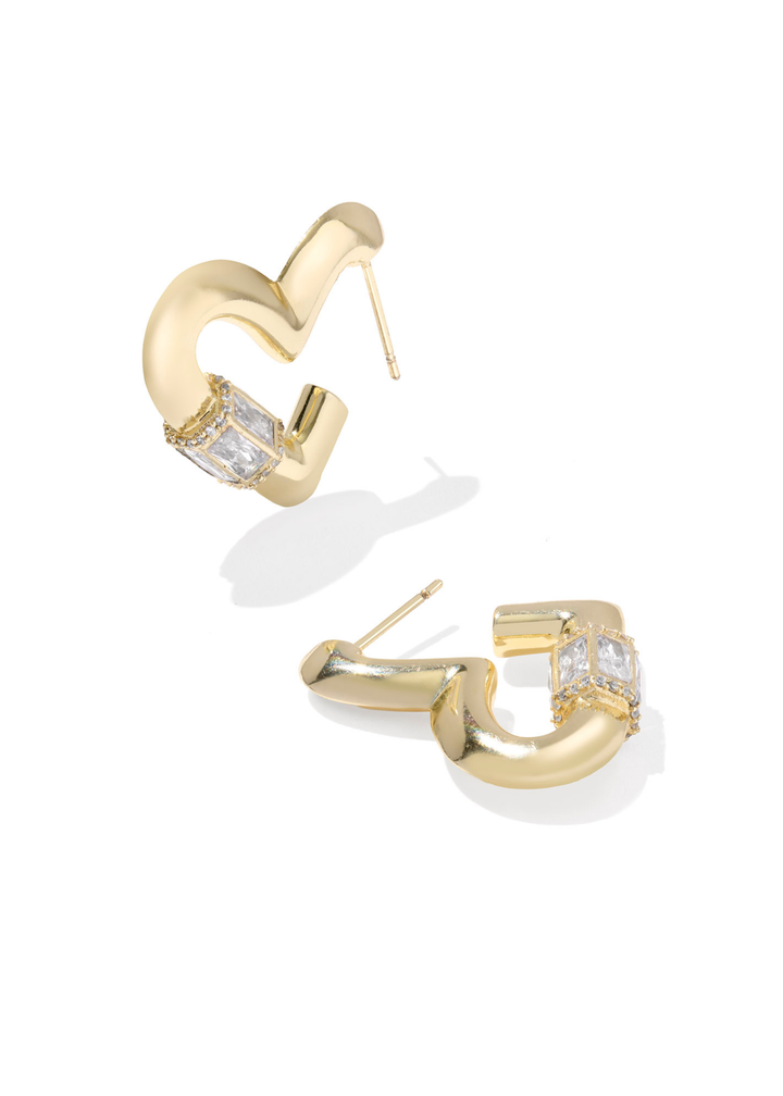 Emery Heart Hoop Earrings