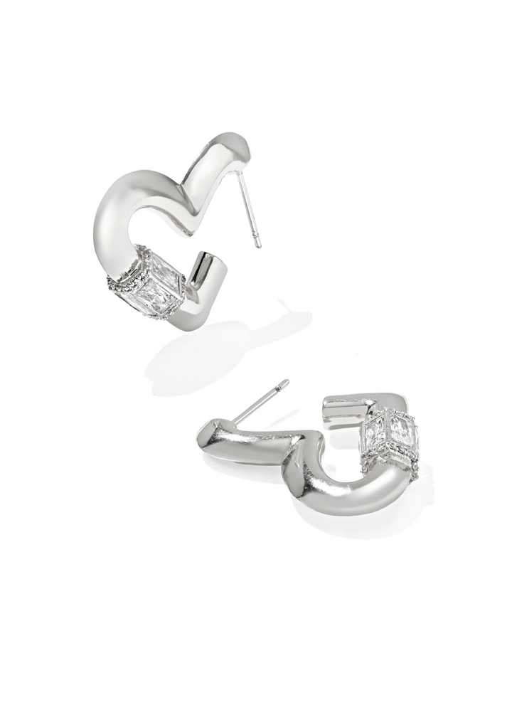 Emery Heart Hoop Earrings