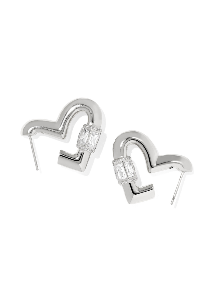 Emery Heart Hoop Earrings