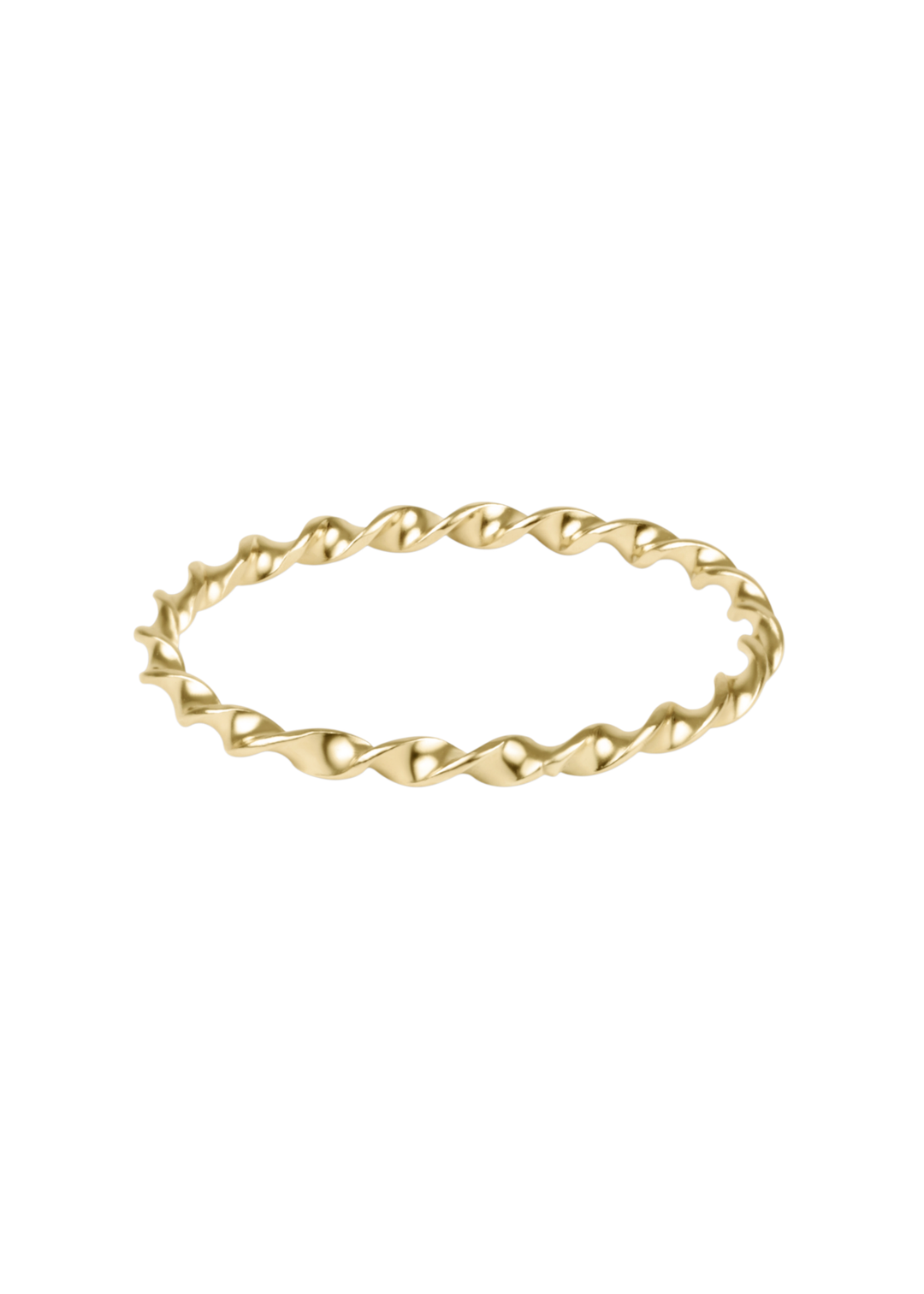 Classic Gold Twisted Thin Band Ring - Size 8 - Macy Carlisle