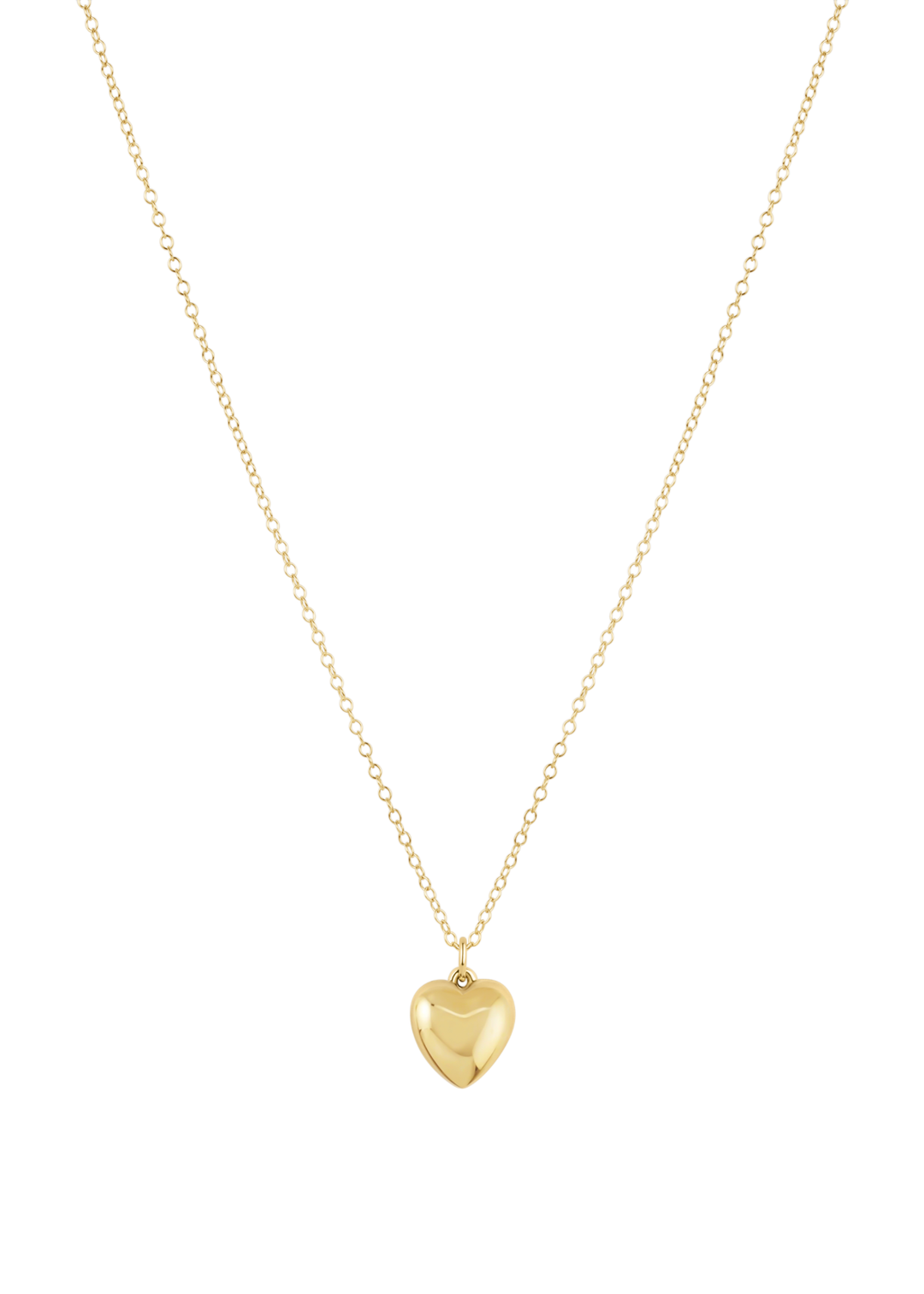 16" Necklace Gold - Love Plush Gold Charm - Macy Carlisle