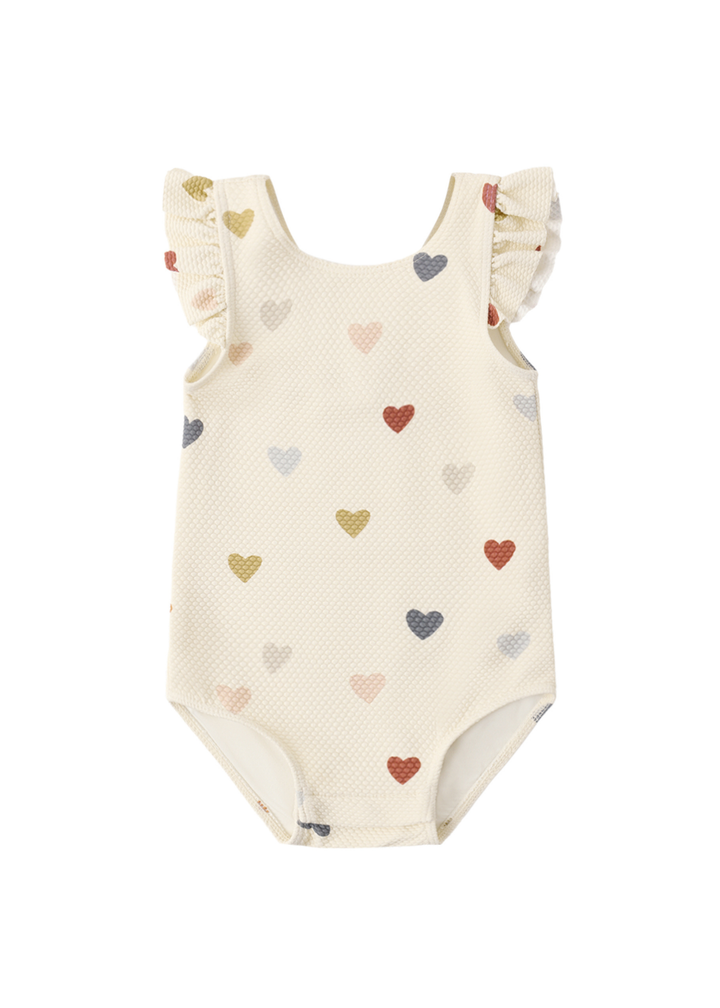 Scoop Back One-Piece Swimsuit || Confetti Hearts