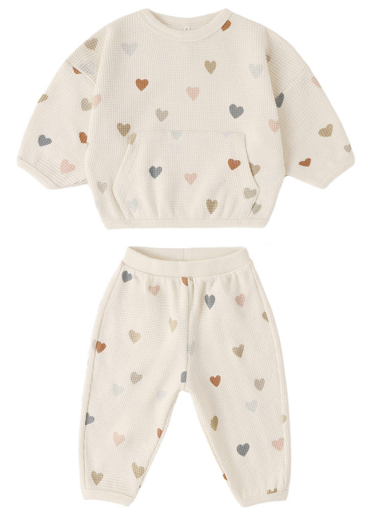 Waffle Sweater Set || Confetti Hearts