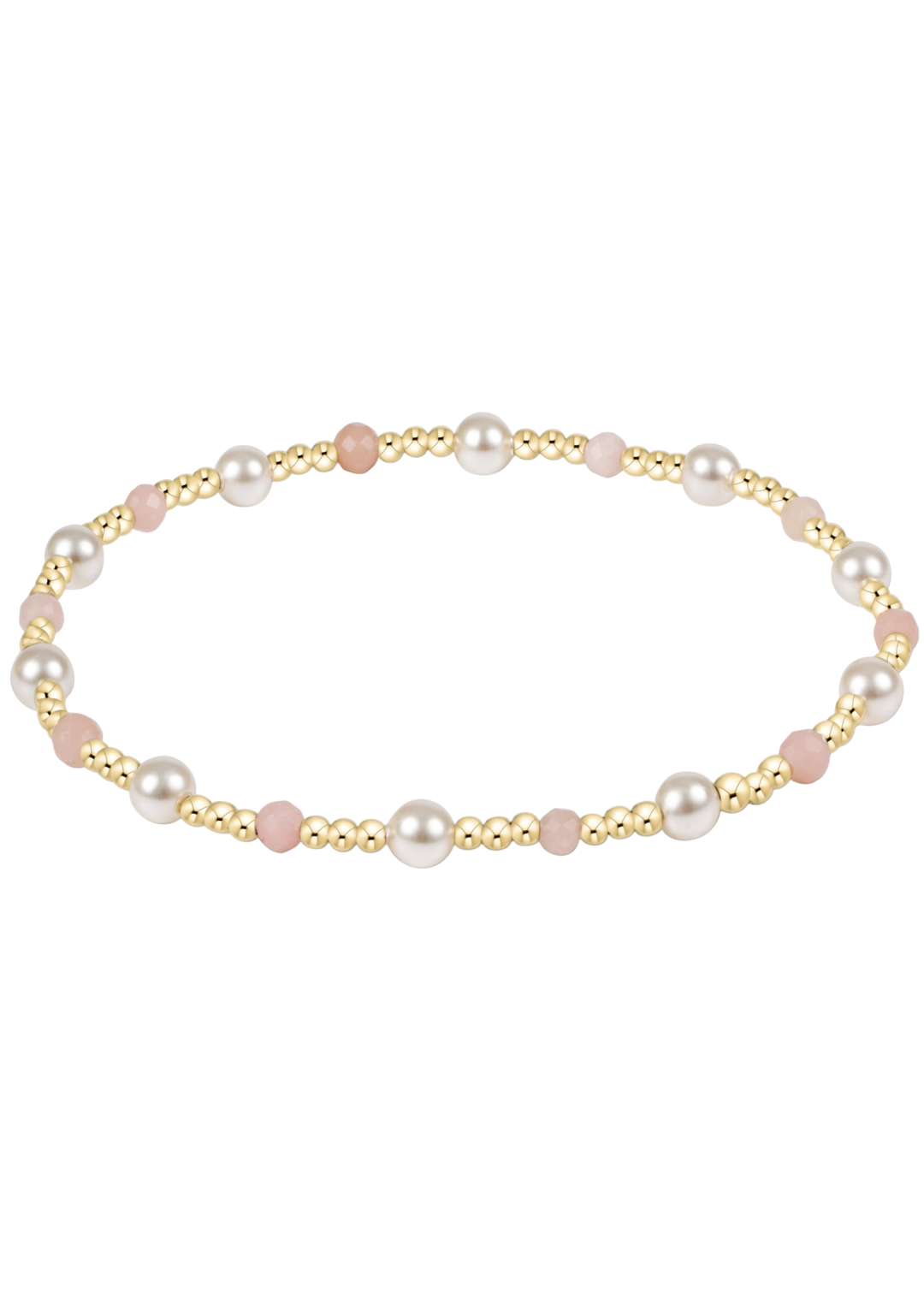 Pearl Sincerity 4mm Gem Bracelet - Pink Opal