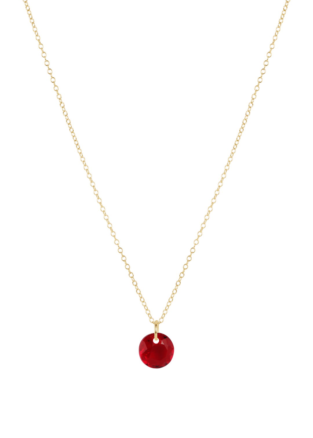 16" Necklace Gold - Reflection Small Charm - 01