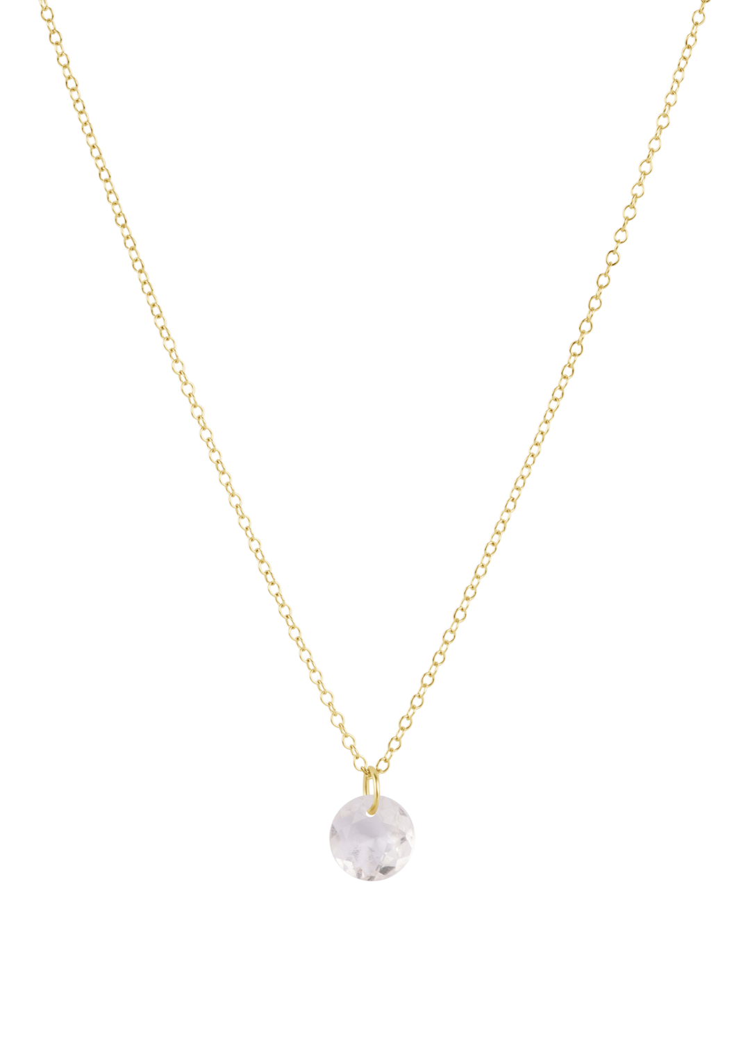 16" Necklace Gold - Reflection Small Charm - 04