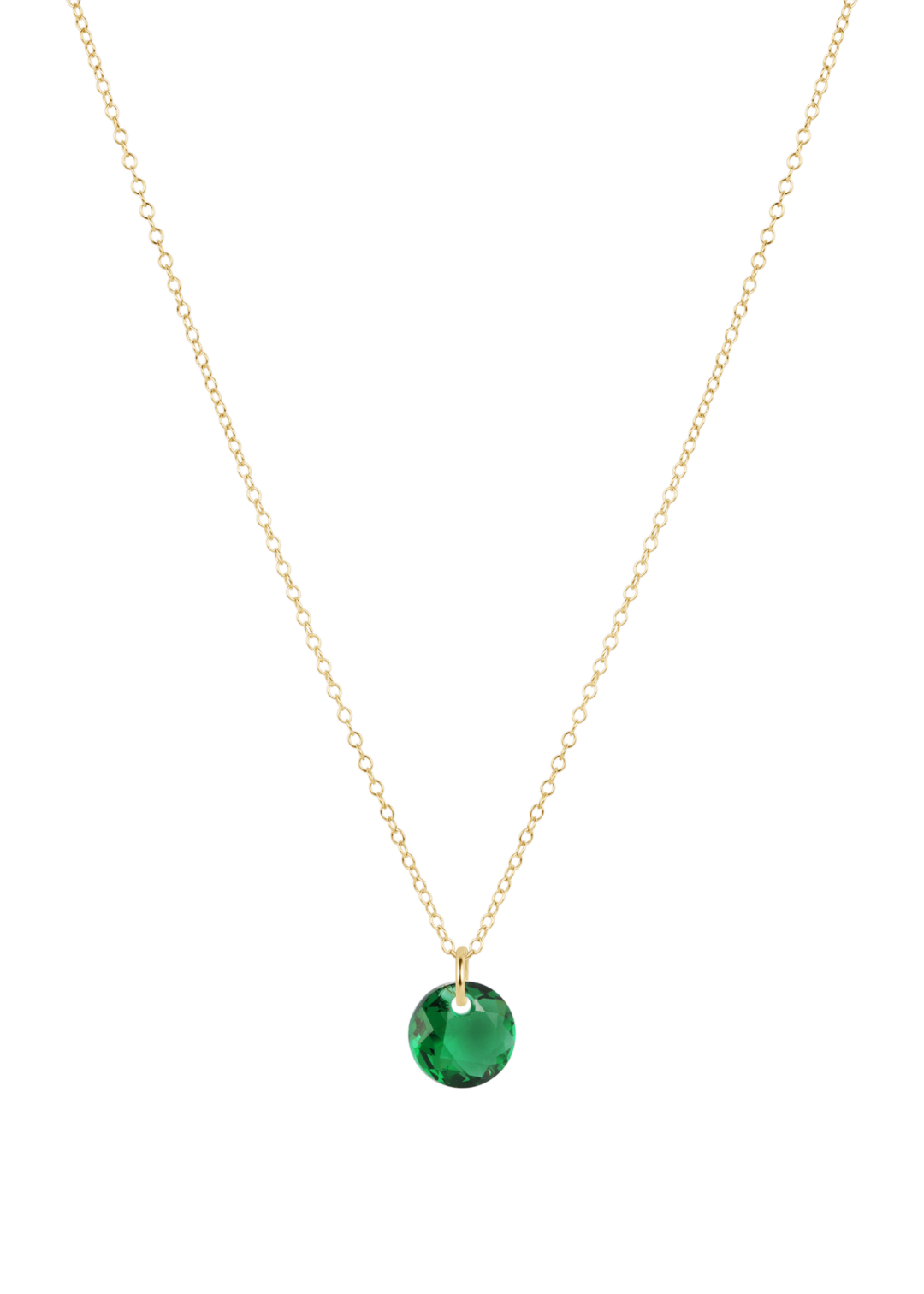 16" Necklace Gold - Reflection Small Charm - 05