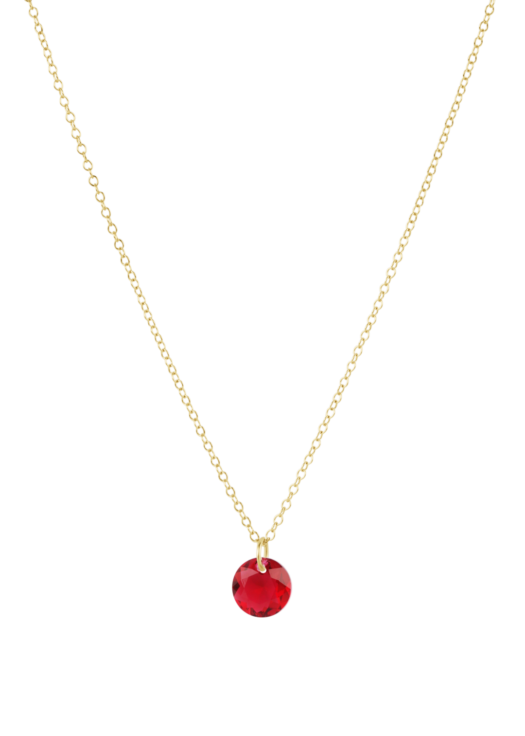 16" Necklace Gold - Reflection Small Charm - 07