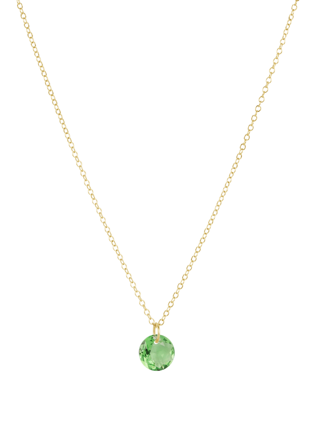 16" Necklace Gold - Reflection Small Charm - 08