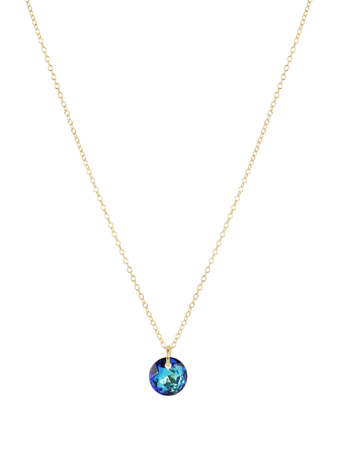 16" Necklace Gold - Reflection Small Charm - 12