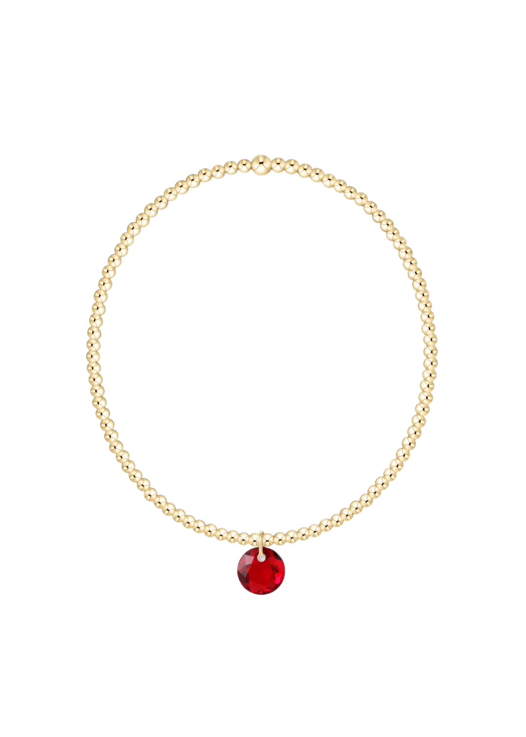 Classic Gold 2mm Bracelet - Reflection Small Charm - 01