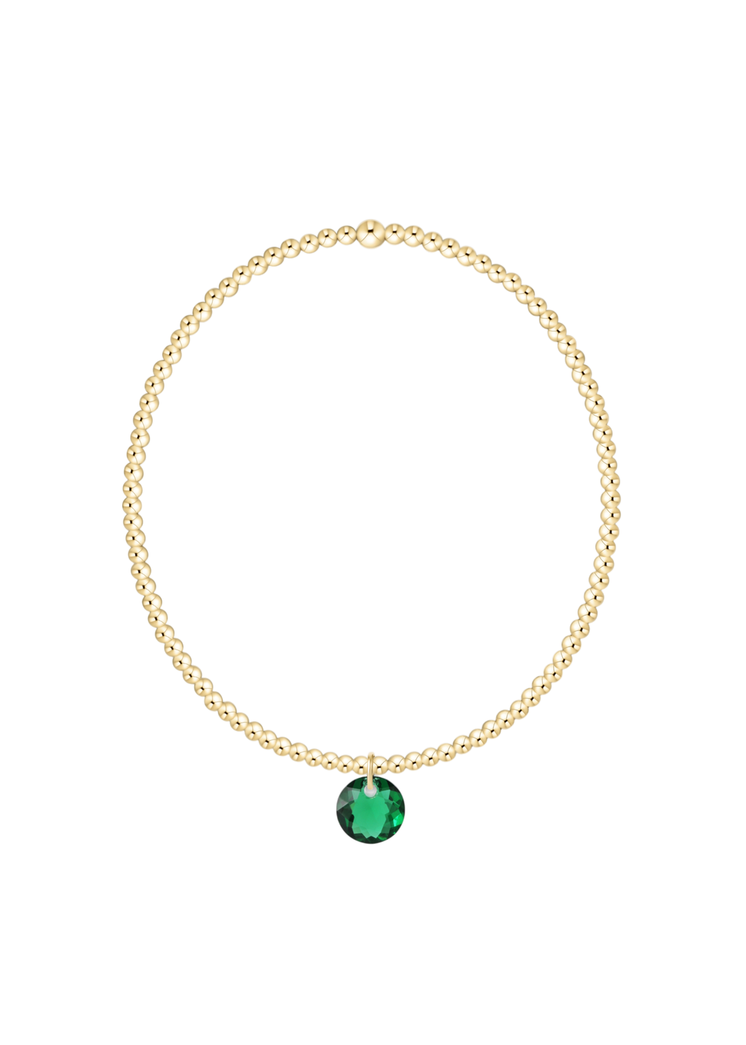 Classic Gold 2mm Bracelet - Reflection Small Charm - 05