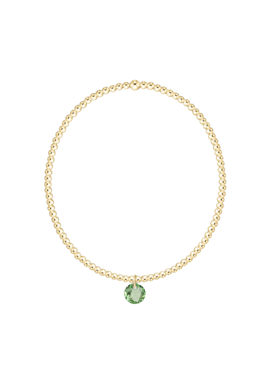 Classic Gold 2mm Bracelet - Reflection Small Charm - 08