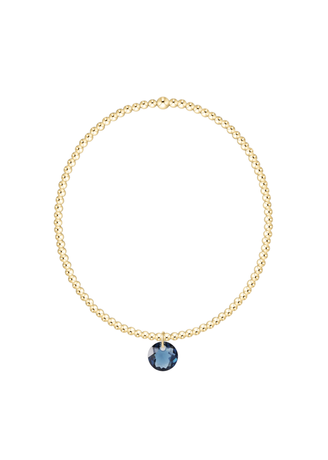 Classic Gold 2mm Bracelet - Reflection Small Charm - 09