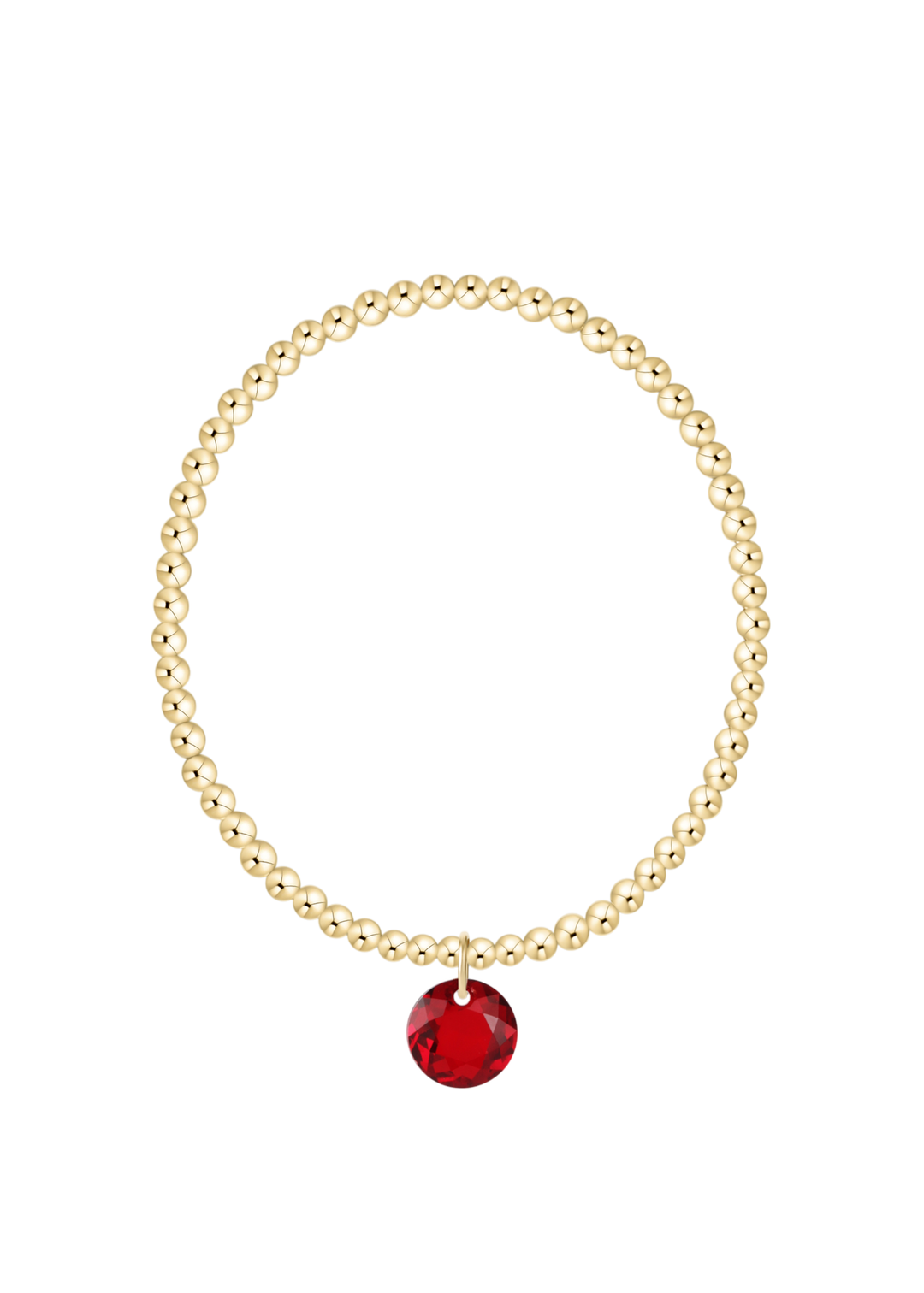 Classic Gold 3mm Bracelet - Reflection Charm - 01
