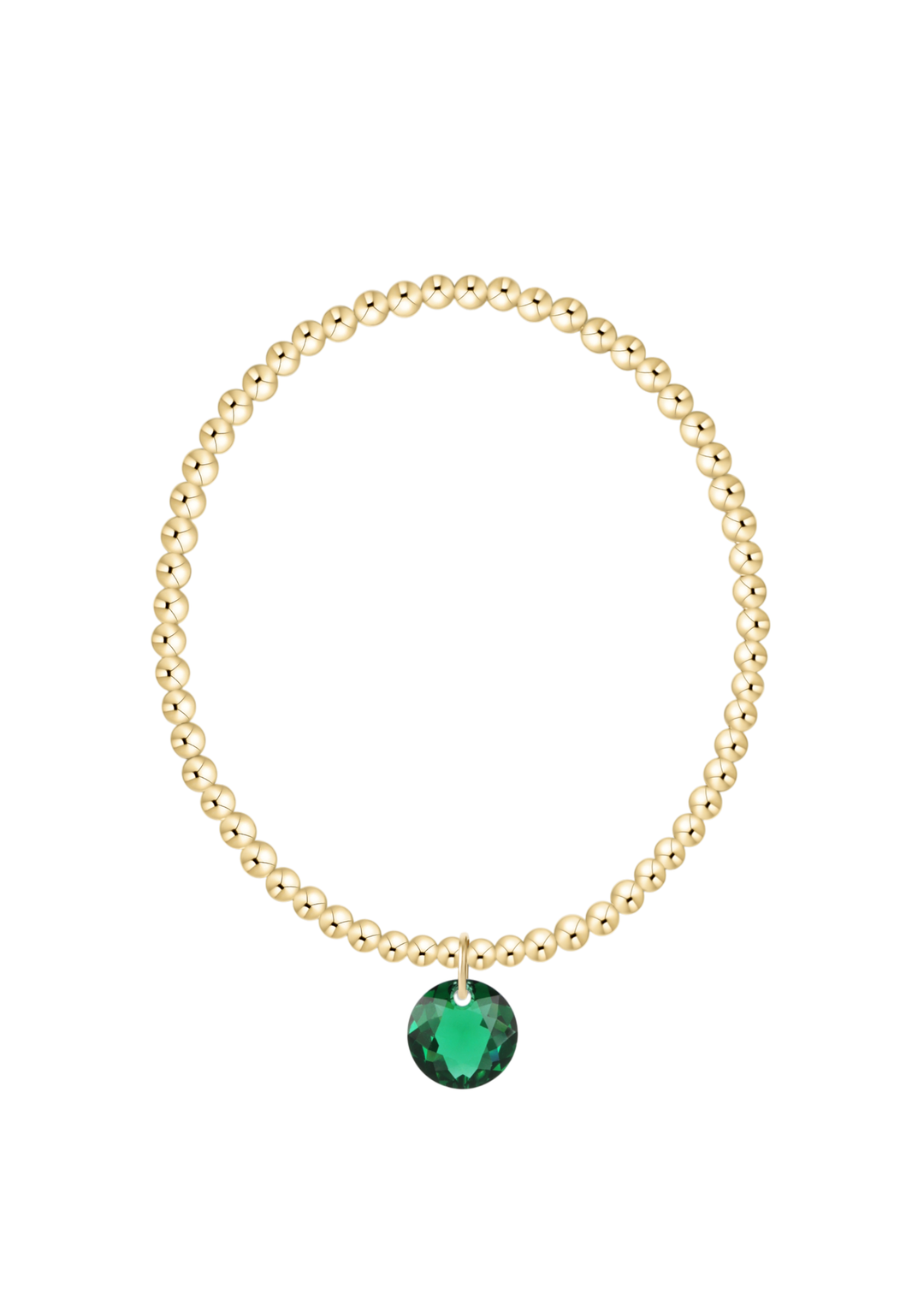 Classic Gold 3mm Bracelet - Reflection Charm - 05