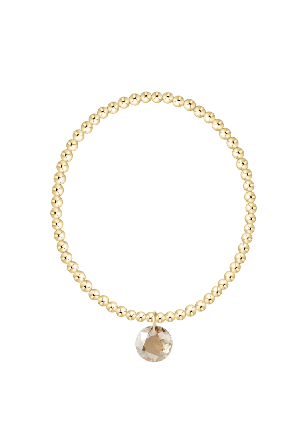 Classic Gold 3mm Bracelet - Reflection Charm - 11