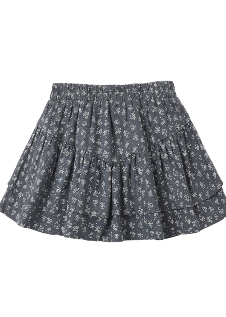 Tiered Mini Skirt || Heart Ditsy