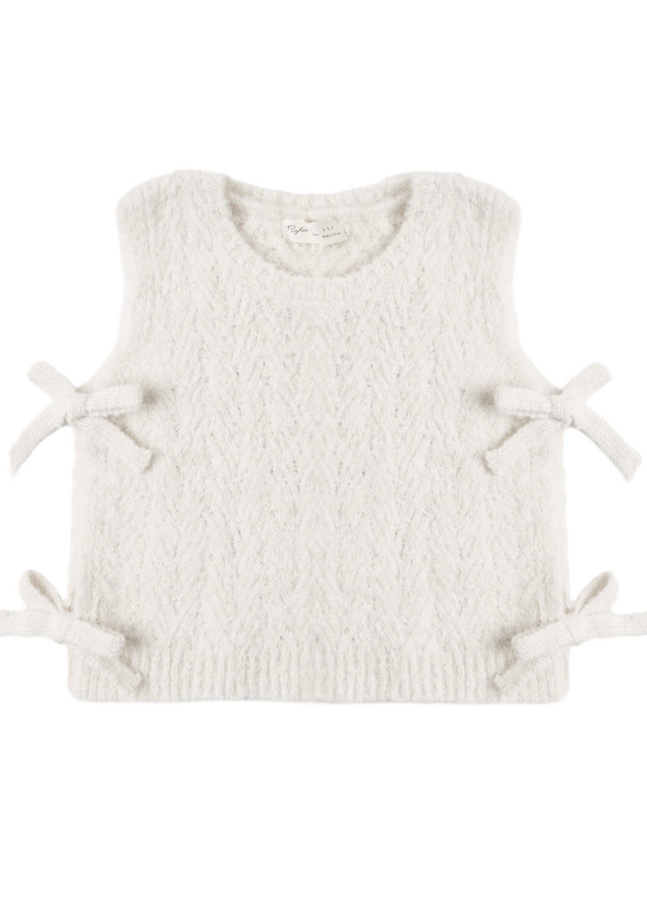 Bow Sweater Vest || Ivory