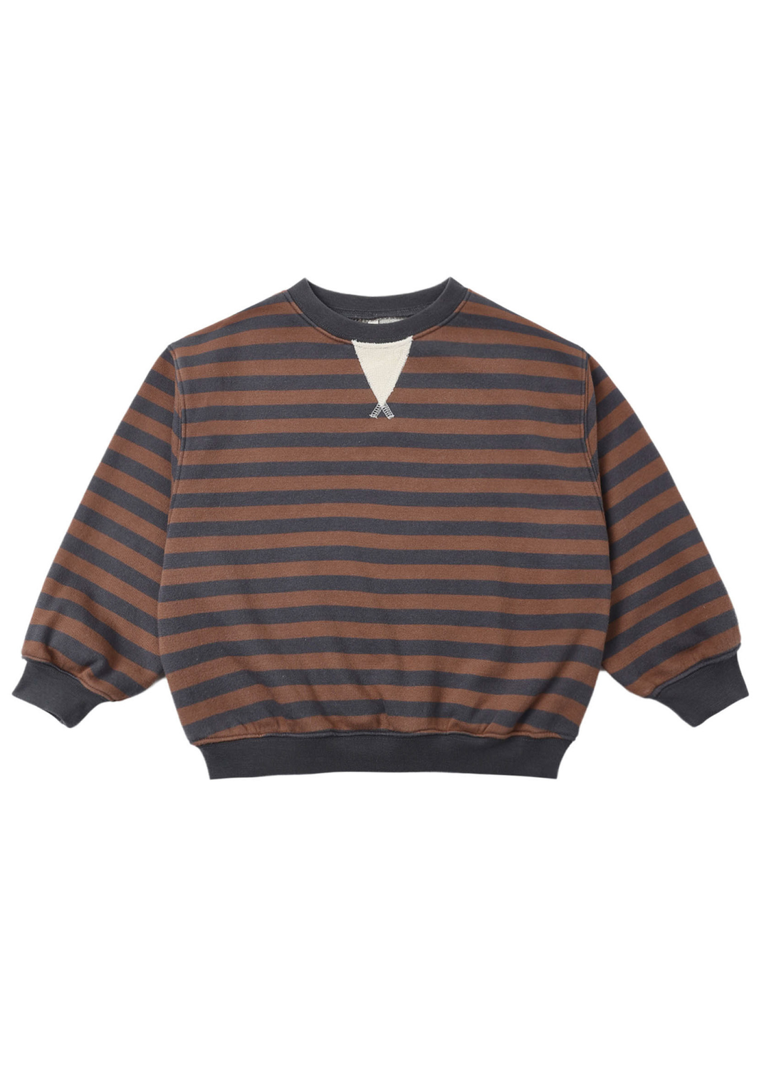 Oversized Crew || Mulberry Stripe