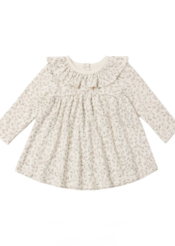 Ruffle Collar Jersey Dress || Floret