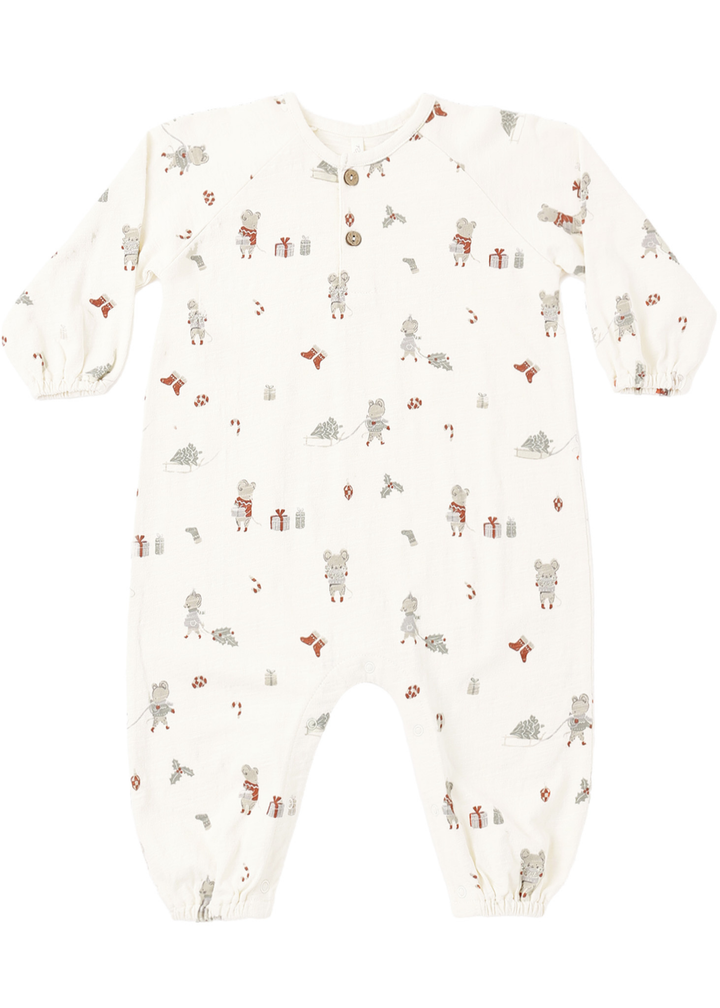Henley Jumpsuit || Holiday Mouse